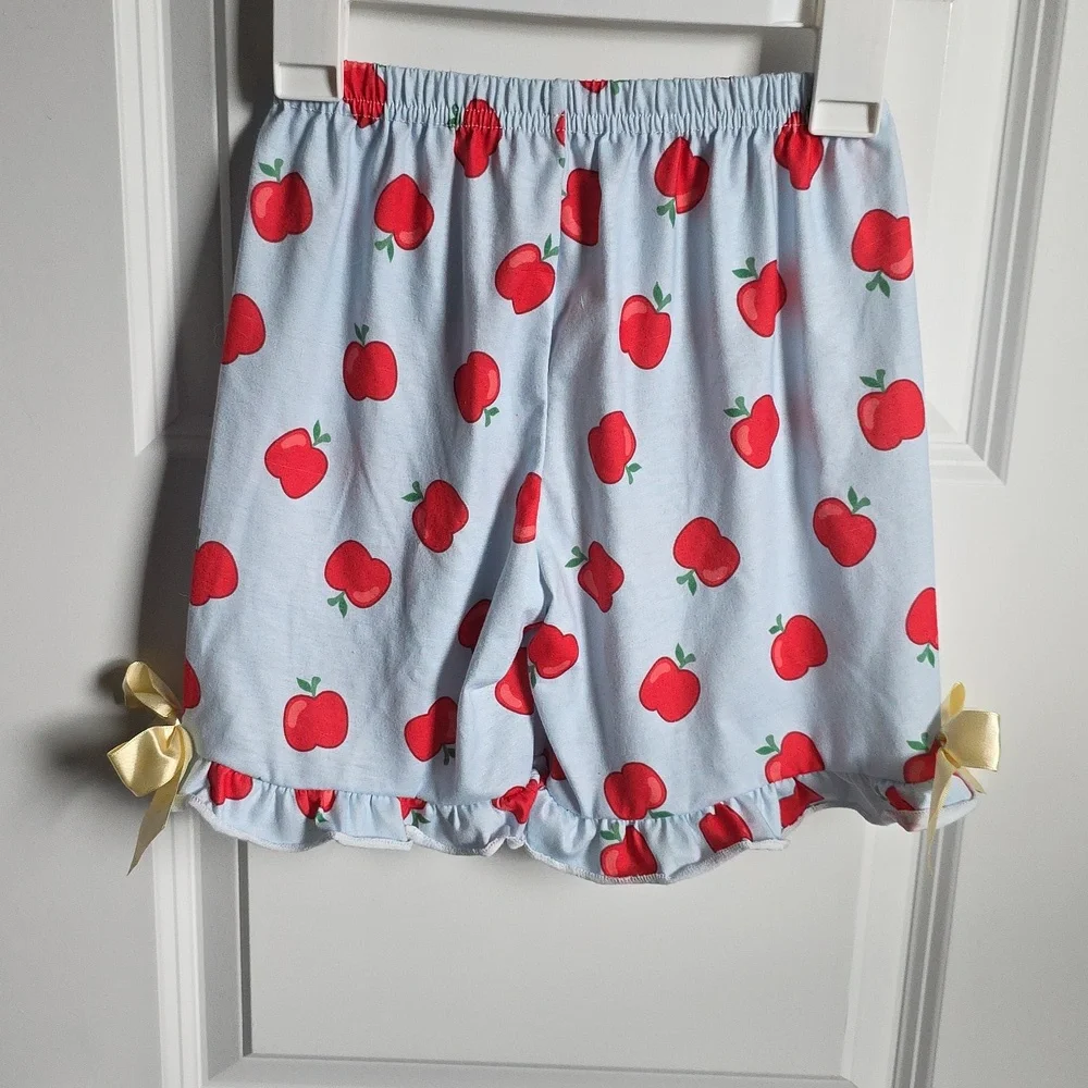 Apple Print Shorts For Back To School Size 8t-9t - Picture 4 of 4